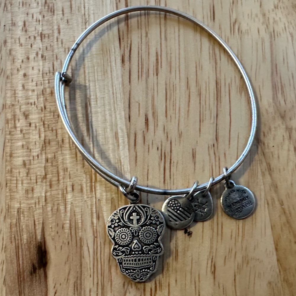 Alex and Ani Calavera Adjustable Bangle Bracelet - Picture 3 of 4
